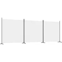 vidaXL Kamerscherm met 3 panelen 525x180 cm stof wit