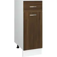 vidaXL Onderkast met lade, Lyon, bruin, eikenlook, 30x46x81,5 cm