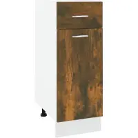vidaXL Onderkast met lade, model Lyon, gerookt eikenhout, 30x46x81,5 cm