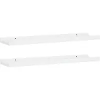 vidaXL Fotoplanken 2 st 60x9x3 cm MDF wit