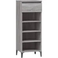 vidaXL Schoenenrek 40x36x105 cm bewerkt hout grijs sonoma eikenkleurig