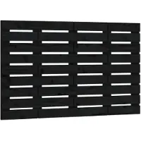 vidaXL Hoofdbord wandmontage 96x3x63 cm massief grenenhout zwart