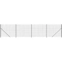 vidaXL Draadgaashek met flens 2x10 m antracietkleurig