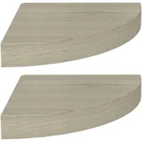 vidaXL Hoekschappen zwevend 2 st 25x25x3,8 cm MDF eikenkleurig