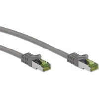 Goobay RJ45 patch cord with CAT 8.1 S/FTP raw cable, AWG 26, grey 7.5 m