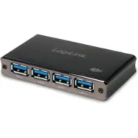 Logilink UA0282 UA0282 USB-hub 4 poorten USB-A USB 3.0 5 GBit/s Met aluminium behuizing, Met status-LED's Space grijs