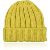 LGT JWLS Grofgebreide Dames Beanie met Omslagrand - Geel