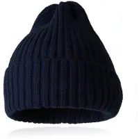 LGT JWLS Grof gebreide Beanie Muts Navy - Ruim model