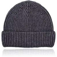 LGT JWLS Donkergrijs Beanie Muts voor Dames Medium Pasvorm