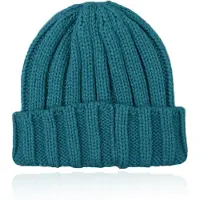 LGT JWLS Grofgebreide Dames Beanie met Omslagrand - Petrol