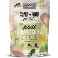 Mac'S kattenvoer natvoer maaltijdzakjes - Konijn & Gevogelte - hoog vlees gehalte 98,9% _6x 300g