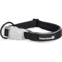 Beeztees Safety Gear Parinca - Hondenhalsband - LED - Nylon - Zwart - 35-40x2 cm