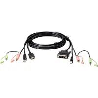 Aten 1.8M USB HDMI to DVI-D KVM Cable with Audio - 1,8 m - Zwart - HDMI Type A (Standard) - DVI-D - Mannelijk - Mannelijk