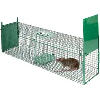 MaxxGarden Vangkooi voor dieren - rattenval - 117x30x34cm - dubbele ingang - opvouwbaar