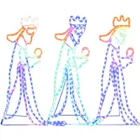 vidaXL Kerstfiguren drie koningen met 504 LED's 99,5x45,5 cm