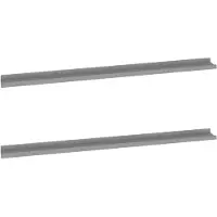 vidaXL Wandschappen 2 st 115x9x3 cm grijs