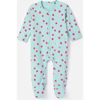 Woody kruippakje baby unisex - blauw - stippen all-over print - 232-10-RBQ-Q/933 - maat 74