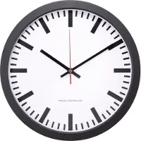 Conrad MXP301201 Radio Wall clock 300 mm x 45 mm Black