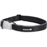 Beeztees Safety Gear Parinca - Hondenhalsband - LED - Nylon - Zwart - 50-55x2,5 cm