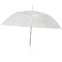 Chaks Bruidsparaplu/trouwparaplu - transparant - wit - polyester - D81 cm
