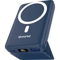 Auronic Powerbank - 10000 mAh - Geschikt voor iPhone 12/13/14/15 en MagSafe - 22.5W - Draadloos opladen - Blauw