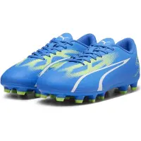 Puma Ultra Play Gras / Kunstgras Voetbalschoenen (MG) Kids Blauw Wit Felgroen