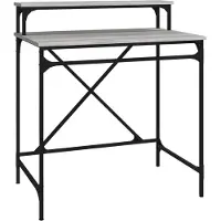 vidaXL Bureau 80x50x90 cm bewerkt hout en ijzer grijs sonoma eiken
