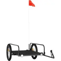 vidaXL Fietstrailer 135x70x37 cm ijzer zwart