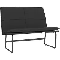 vidaXL Bankje 100x75x76 cm kunstleer zwart