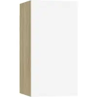 vidaXL Tv-meubel 30,5x30x60 cm bewerkt hout wit en sonoma eikenkleurig
