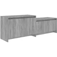 vidaXL Tv-meubel 146,5x35x50 cm bewerkt hout grijs sonoma eikenkleurig