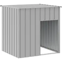 vidaXL Hondenhok met dak lichtgrijs 110x103x109 cm gegalvaniseerd staal