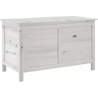 vidaXL Tuinbox 99x49,5x58,5 cm massief vurenhout wit