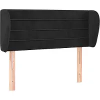 vidaXL Hoofdbord met randen 83x23x78/88 cm fluweel zwart