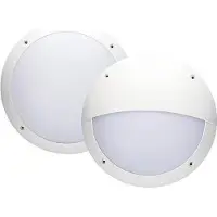 EGB LED Buitenlamp - Wit - Rond - Muur/Plafond - E27 - 2 afdekkingen