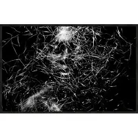 Wandkraft x Essamba Art - Le Fil Conducteur Three - 148x98 cm - Forex ingelijst in zwarte lijst.