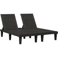vidaXL Ligbed tweepersoons 155x138x83 cm polypropeen zwart