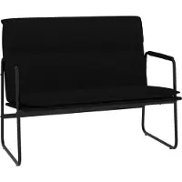 vidaXL Bankje 100x64x80 cm stof zwart