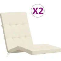 vidaXL Terrasstoelkussens 2 st oxford stof crèmekleurig