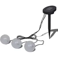 vidaXL LED-zonne-waterbollen, drijvend, met 3 lichtpunten, voor vijver of zwembad