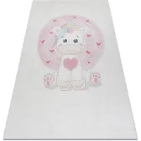 Rugsx BAMBINO 1128 tapijt wasbaar Yksisarvinen voor kinderen antislip - room 80x150 cm