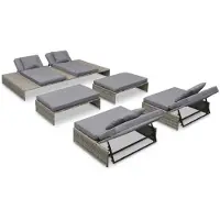 vidaXL Loungeset poly rattan grijs 15-delig online kopen