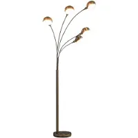 Möbelando vidaXL Staande lamp, 200 cm, 5x E14 fitting, zilverkleurig