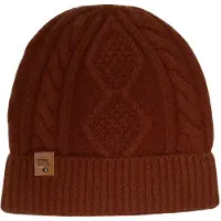 Stone Valley Grofgebreide Damesmuts van 100% Wol - Caramel