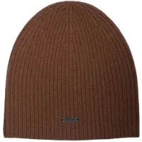 Stone Valley Gebreide Beanie zonder Omslagrand in Bruin