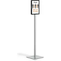 Durable Infostandaard INFO SIGN STAND BASIC met 2 magnetische infoframes DURAFRAME MAGNETIC- metaal - voor A4 formaat - antraciet/grijs