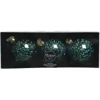 Décoris Kerstballen set | | Ø 8 cm | 3 stuks (Blauw)