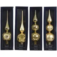 Kaemingk Piek glas groot Ø8x31cm licht goud goud Glas Pieken
