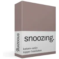 Snoozing katoen-satijn topper hoeslaken