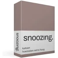 Snoozing katoen hoeslaken extra hoog
